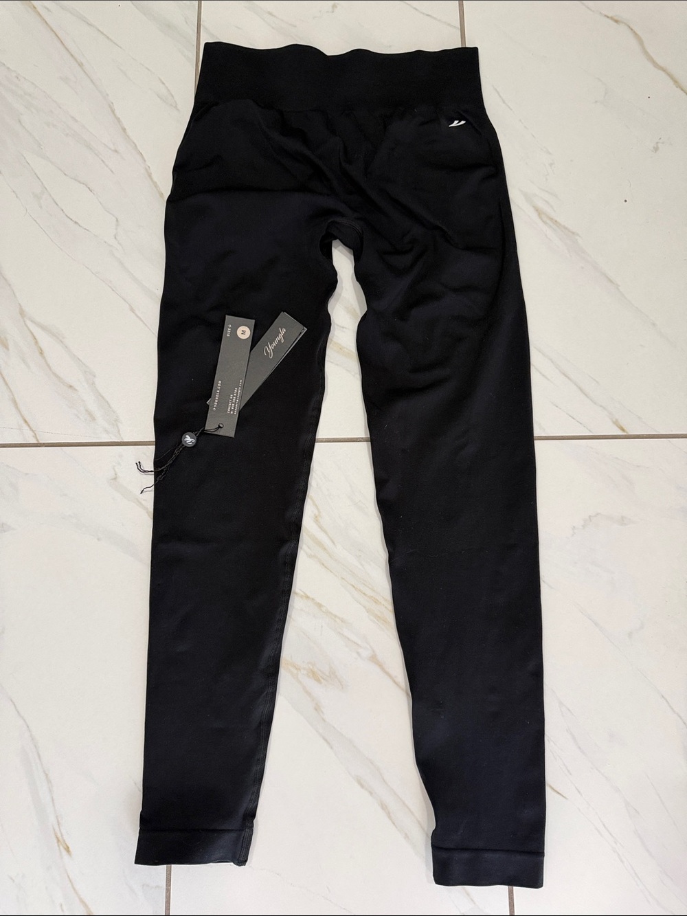 YoungLA Black Leggings with High Comfort Waistband